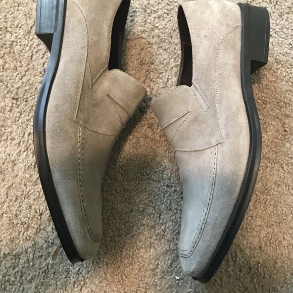 Bruno Magli Forteza MB1FTZF1 Mens Gray Suede Loafers & Slip Ons Penny Shoes 10 main image 4
